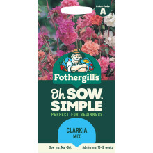 Fothergill's Oh Sow Simple, Clarkia Mix Flower Seeds, Sow: Mar-Oct, Pink/Purple/White