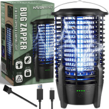 HAVENWARE Bug Zapper, 2-in-1 Electric Mosquito Killer & Camping Light, Rechargeable UV Insect Trap with High Voltage Grid, Waterproof Fly Zapper for
