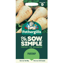 Fothergill's Oh Sow Simple, Parsnip Vegetable Seeds, Sow: Feb–May, Cream/White