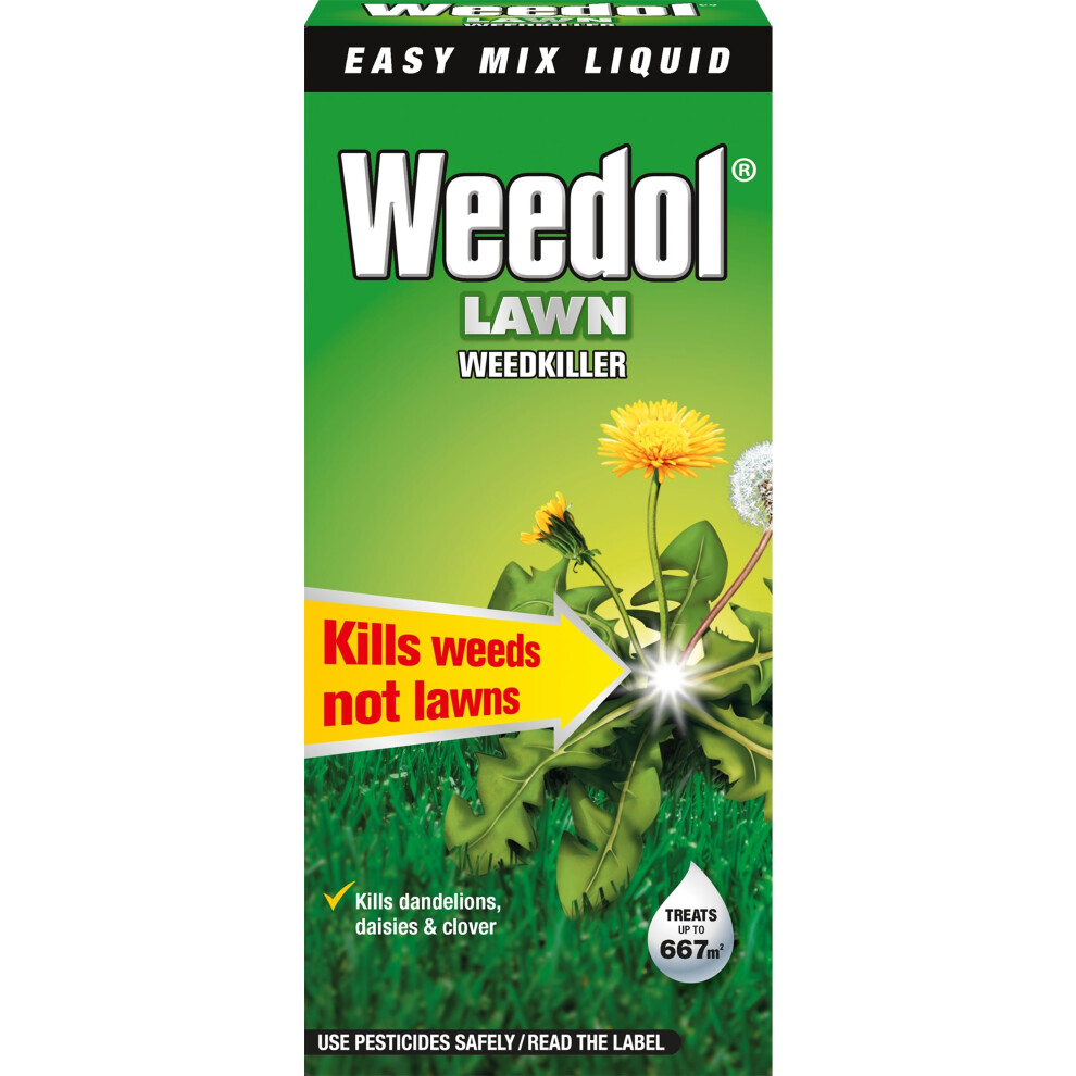 Weedol Lawn Weedkiller Easy Mix Liquid Concentrate 1L