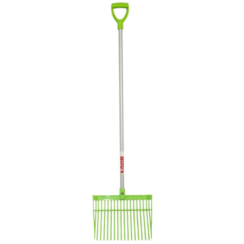 Red Gorilla Bedding Fork with D Handle Pistachio Lightweight For