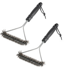 2-Piece BBQ Grill Brush - Heavy Duty Stainless Steel Cleaning Brush