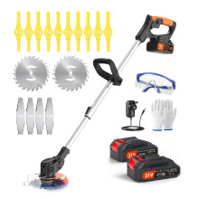 EVOKRYL 21V Cordless Grass Strimmer with 11000 RPM and 750W Motor Garden Strimmer Cordless with 2 Batteries 4.0Ah is the Perfect Partner for all Your