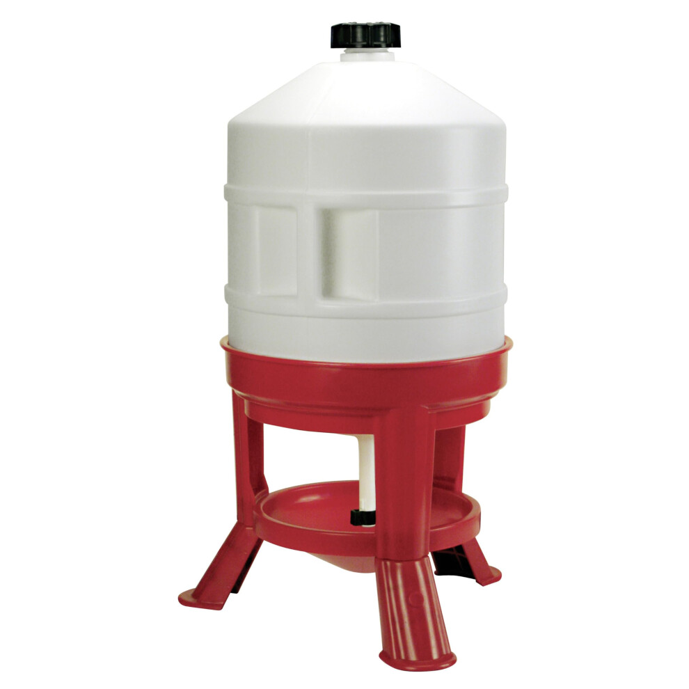 Kerbl Red/White Novital Ascott 30Lt Poultry Drinker,