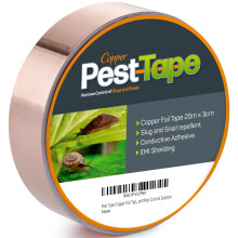 Copper Slug Tape 30mm x 20M – Slug & Snail Repellent Barrier, Pet Safe & Chemica