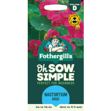 Fothergill's Oh Sow Simple, Nasturtium Rose Flower Seeds, Sow: Feb-May