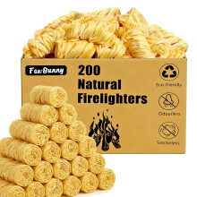 200 Firelighters - Natural Firelighters | Fast lighting & Odourless, Fire Lighte