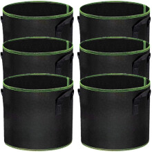 LATERN 6Pcs 5 Gallons Plant Growing Bags, Nonwoven Fabric Breathable Grow Bag Heavy Duty Thickened Root Aeration Garden Pot Container with Strap Hand