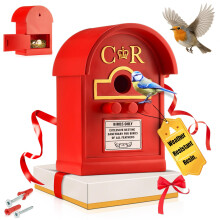 Wrenbury Postbox Bird House for Small Birds - Hanging Nesting Letter Box Bird Boxes for Gardens - Weather Resistant Resin - Wall M