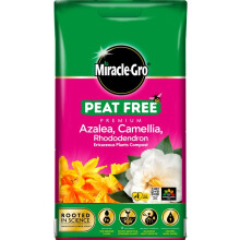 Miracle-Gro Peat Free Azalea Camellia Rhododendron Ericaceous Potting Compost 10L Bag