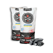 10kg Birch Lumpwood Charcoal by Globaltic - Restaurant-Grade Charcoal for BBQ, Smoking & Grilling - High Heat, Low Ash for BBQ's, Smokers