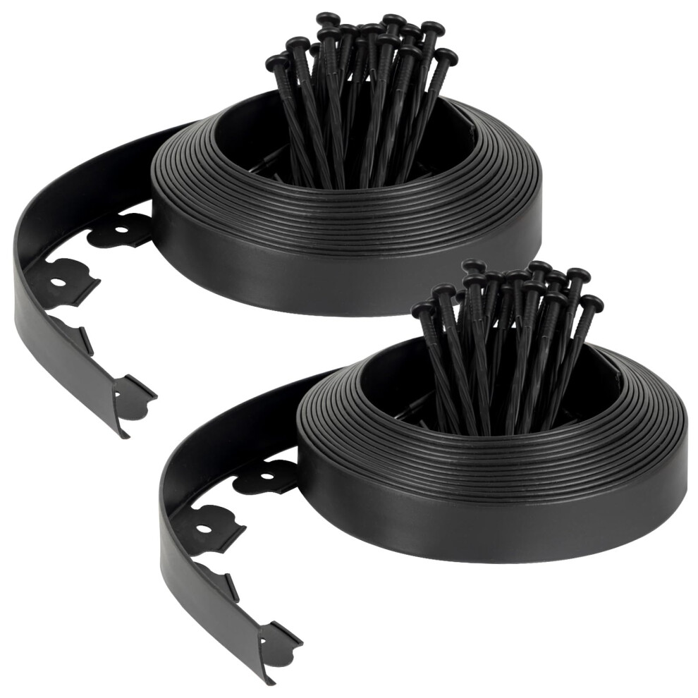 Velway Garden Edging Border 20M - Flexible Plastic Lawn Edging Border 14261343