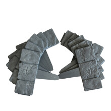 Ram20 x Pack Dark Grey Cobbled Stone Effect Garden Lawn Edging Plant Border - Simply Hammer In 10 Pack Dark Grey Cobbled Stone Effect Garden Lawn Ed