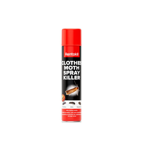 Rentokil PSC100 Clothes Moth Killer Spray, Black,4.8x4.8x23.7