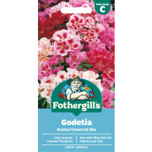 Fothergill's Godetia Azalea Flowered Mixed Flower Seeds, 750 Seeds, Sow: Mar-May