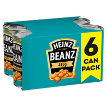 Heinz Baked Beans In A Rich Tomato Sauce 6 X 415G