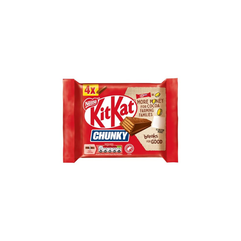 Kitkat F1 Chunky Milk Chocolate Bar 4 Pack Multipack 160G 4 X 40G