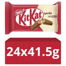 KitKat 4Finger Milk Chocolate Biscuit Bar 24x 415g Bars Chocolate Multipack