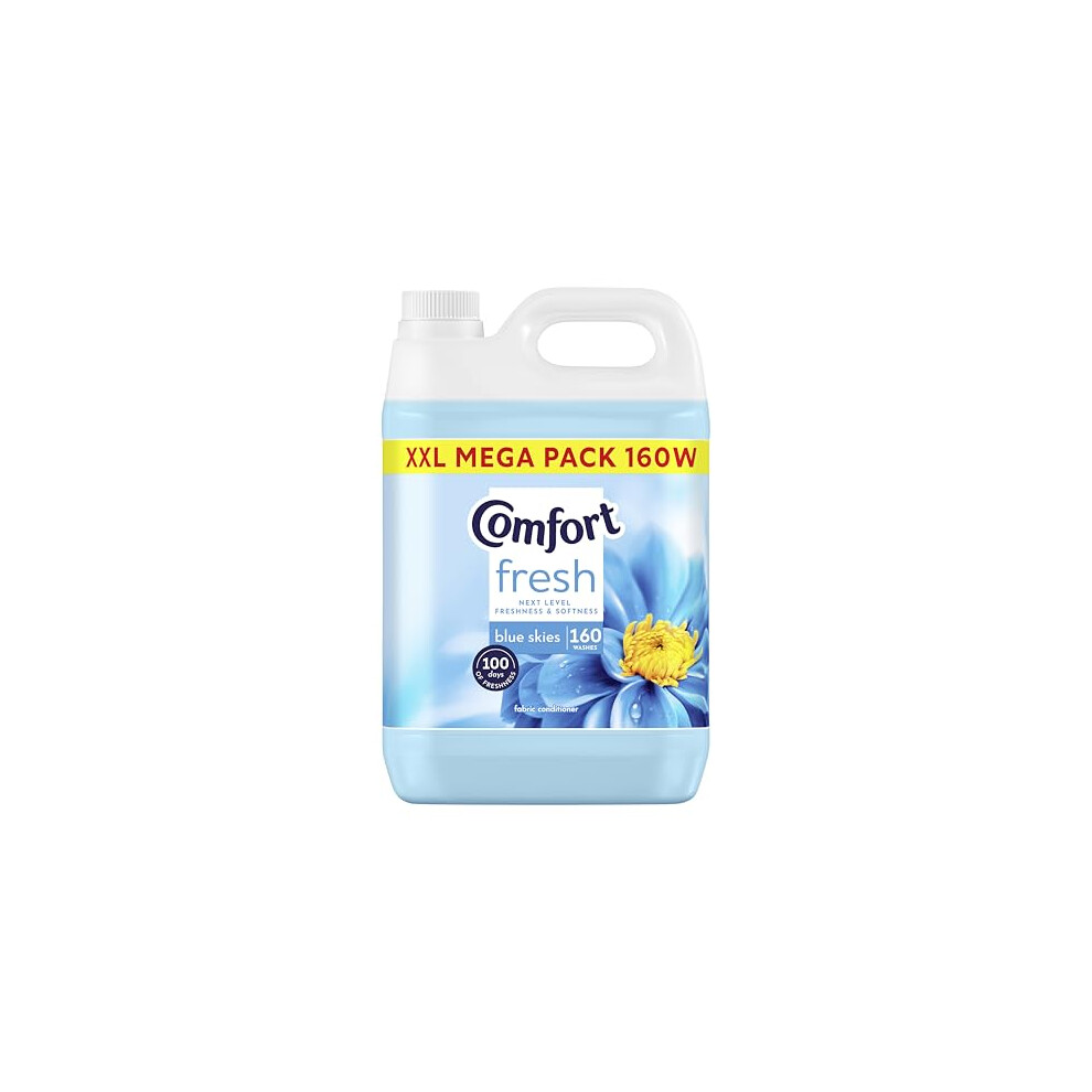 Comfort Fresh Skies Fabric Conditioner Softener With Motionactivated Fragrance Technology 100 Days Of Freshness 160 Washes 48 L Blue