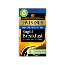 Twinings English Breakfast Decaf Tea Golden Well Rounded Full Bodied Decaffeinated Black Tea 40 Biodegradable Tea Bags