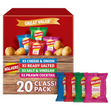 Walkers Classic Variety Multipack Crisps Box 20x25 g