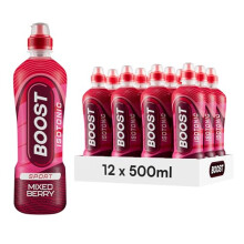 Boost Sports Drinks Mixed Berry 12 Isotonic Drink with Vitamin B12 and B6 Electrolyte Drink Maximum Hydration Drinks Low Calorie Vegan Adult Soft Dr