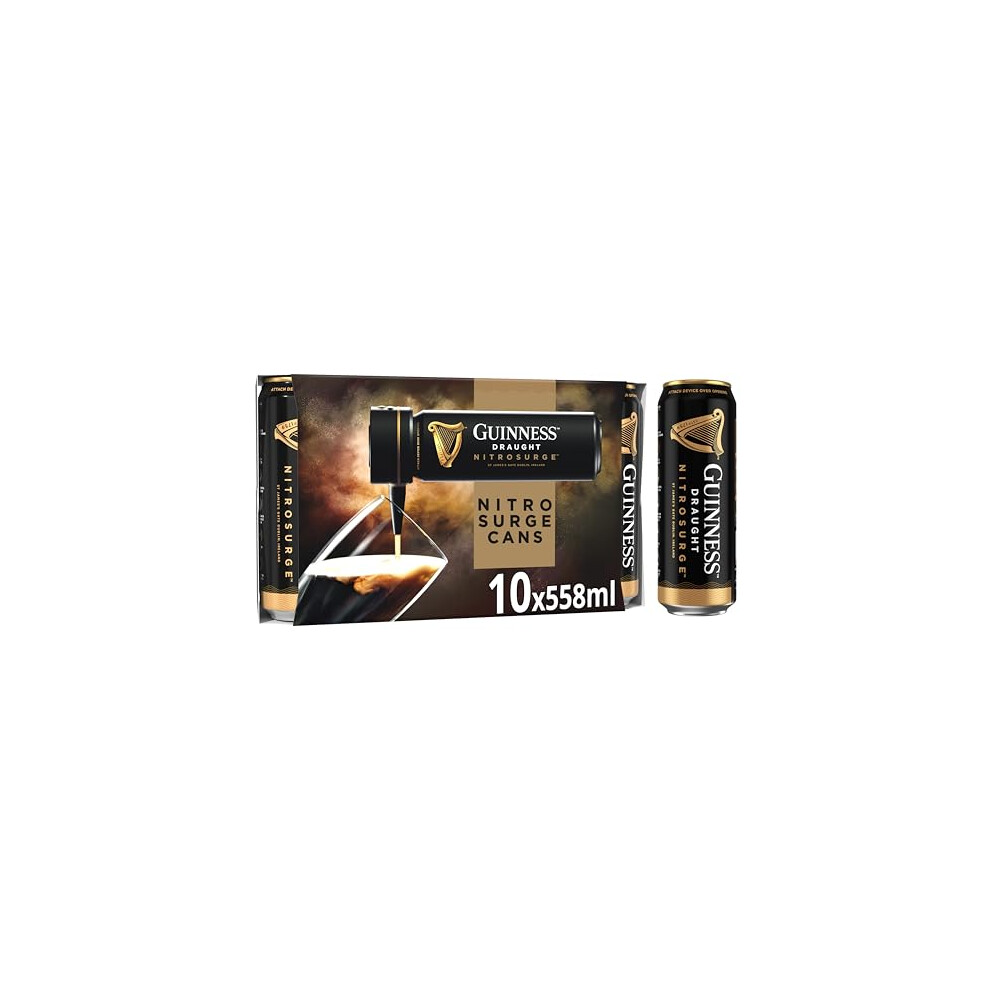 Guinness Draught Nitrosurge Stout Beer 41 Vol 10X558ml Perfect Pub Pour At Home Cans Device Sold Separately Ideal For Festive Gatherin