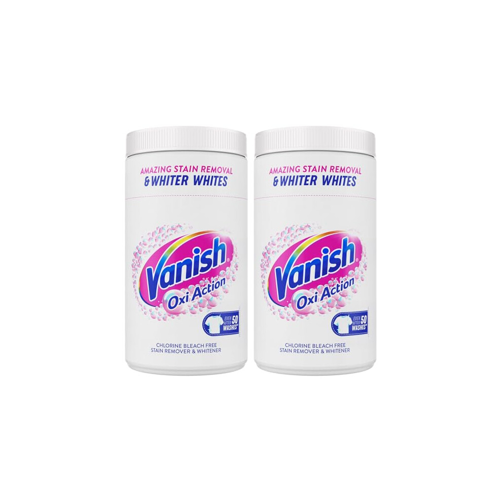 Vanish Oxi Action Laundry Whitener And Stain Remover Powder For Whites 21Kg For Whiter Whites Packaging May Vary Pack Of 2