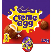 Cadbury Milk Chocolate Creme Eggs Perfect for Easter Egg Hunts Includes 8 Creme Eggs 320 g Pack of 1