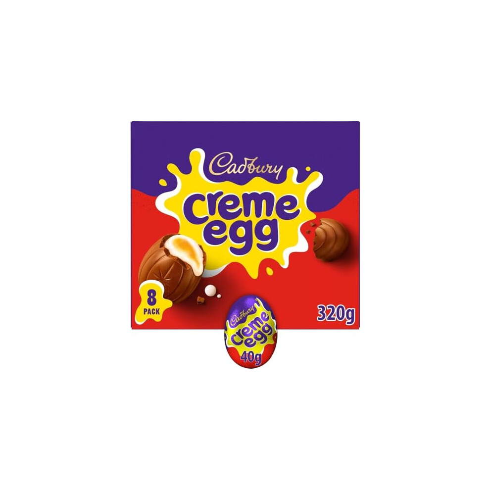 Cadbury Milk Chocolate Creme Eggs Perfect For Easter Egg Hunts Includes 8 Creme Eggs 320 G Pack Of 1