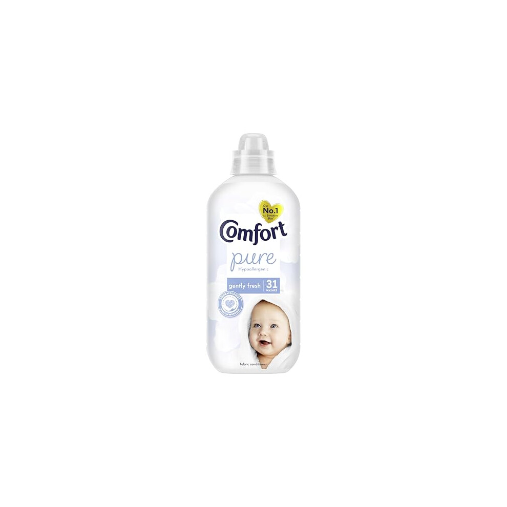 Comfort Pure Fabric Conditioner Dermatologistrecommended And Hypoallergenic With A Gently Fresh Fragrance 31 Washes 930 Ml