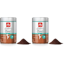 illy Ground Coffee Single Origin Beans Brazil Cerrado Mineiro 100 Arabica Regenerative Agriculture Certified Ideal for Moka Pots 250g Tin Pack