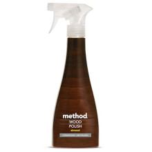Method Wood Polish Spray Wood Cleaner with Moisturising Oil Gently Cleans and Shines Almond Natural Scent Pack of 1 354ml
