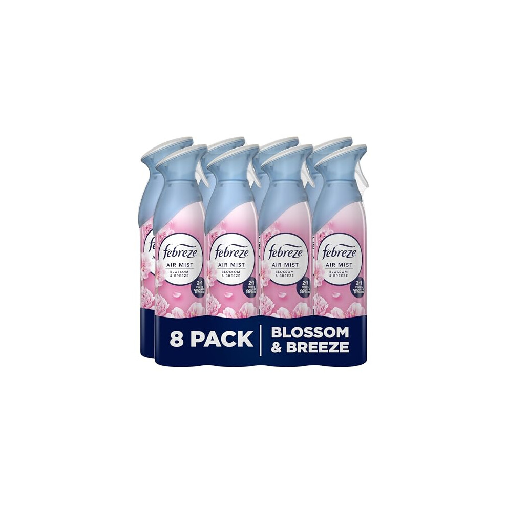 Febreze Air Freshener For Room Spray Bathroom Blossom Breeze 185Ml X 8 Packs Air Fresheners For Home