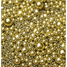 Metallic/Shimmer Balls Edible Cupcake Cake Topper Sprinkles (35g Pouch) (Metallic Gold)