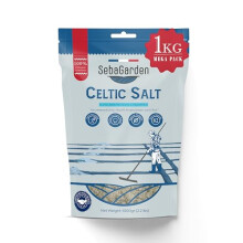 Seba Garden Celtic Sea Salt Grey 1kg Awardwinner Salt Certificated Organic Reseallable Bag of Grey Sea Salt Hand Harvested Contains Over 82 Essentia