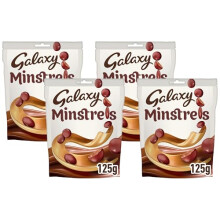 Galaxy Minstrels Milk Chocolate Pouch Bag 125g Pack of 4
