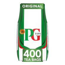 PG Tips Original Black Tea Bags Bulk Flavourful Fullbodied Perfect Flavour Release 400 Plant Based Biodegradable Teabags
