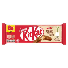 KitKat 2 Finger Milk Chocolate Biscuit Bars – 8 Pack 8 x 207 g Crisp Wafer Fingers Coated in Smooth Milk Chocolate Great for Sharing or Everyday S
