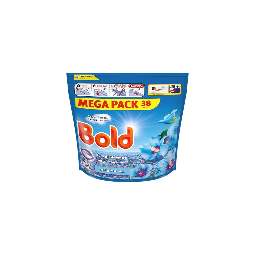 Bold Pods Washing Liquid Laundry Detergent Capsules 38 Washes Spring Awakening Outdoor Freshness That Lasts And Lasts With Builtin Lenor Softener