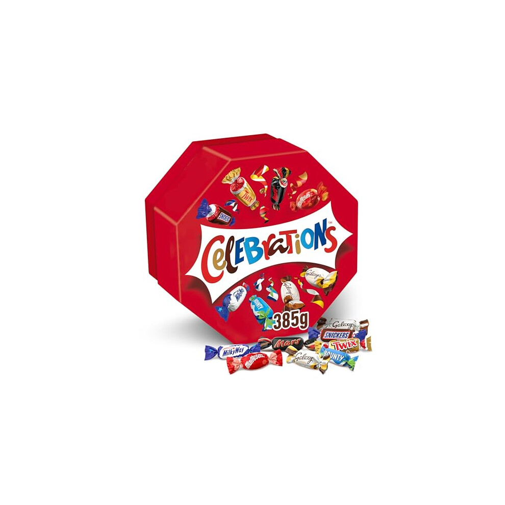 Celebrations Bulk Chocolate Gift Box 385G Assorted Chocolates Snack Box With Mini Chocolate Bars Biscuits Perfect For Easter And Ramadan Sharing Gi
