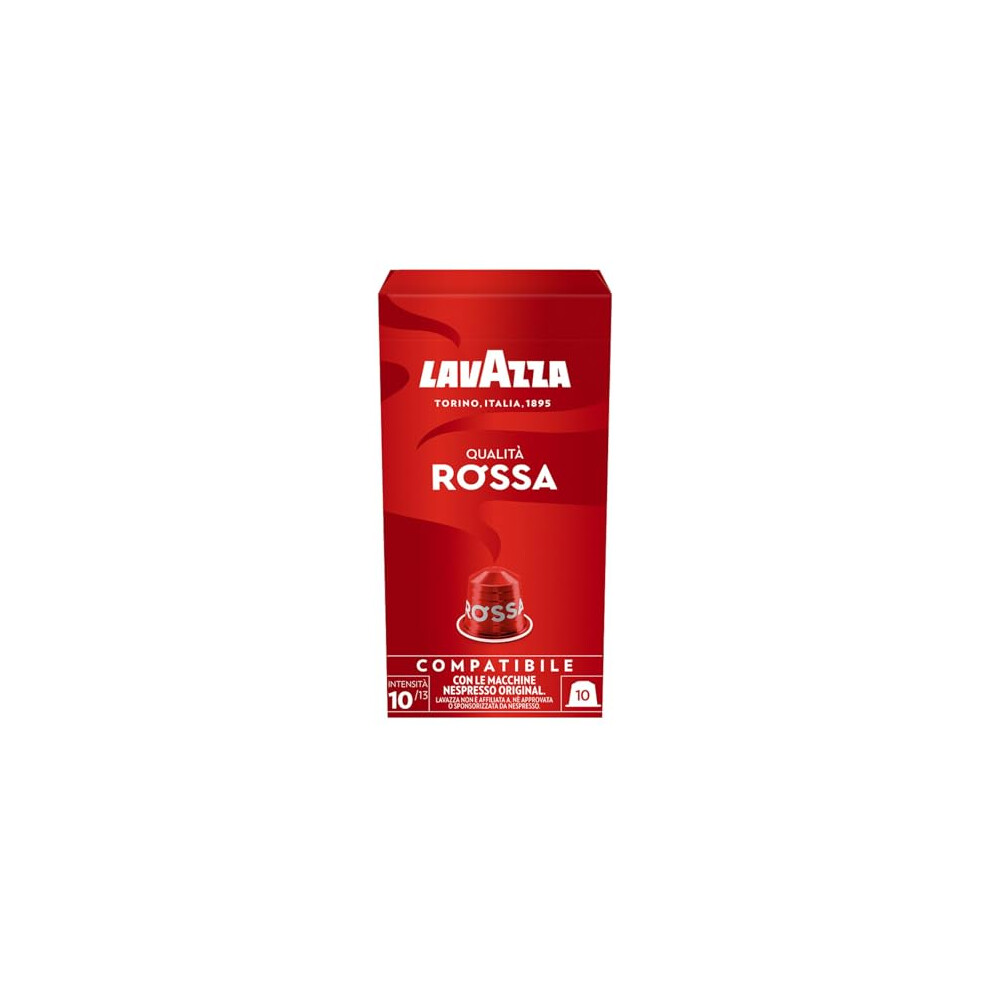 Lavazza Qualità Rossa Nespresso Compatible Aluminium Capsules 1 Pack Of 10 Capsules