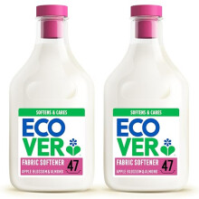 Ecover Fabric Softener Fabric Conditioner to Soften Your Clothes Fresh Scent Apple Blossom Almond 2 x 47 Washes 2 x 143L