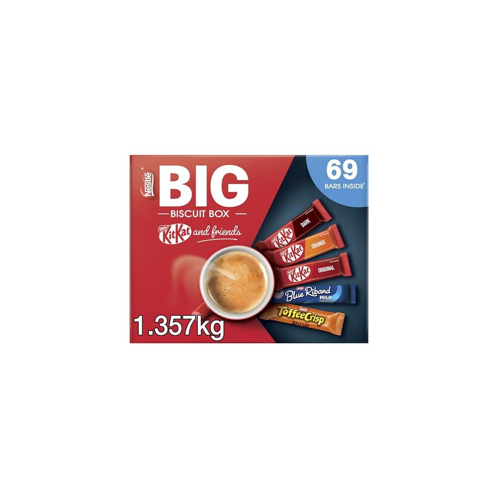 Nestle Nestlé Kitkat And Friends Big Biscuit Box 69 X Chocolate Biscuit Bars Kitkat Riband Toffee Crisp Bulk Chocolate Box 1357Kg Blue