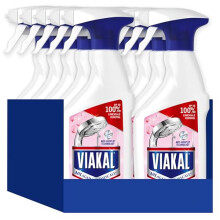 Viakal Limescale Remover Spray Bathroom Cleaner Spray Fresh Spring Rose Scent 5 Litre 500 ml x 10 Toilet Cleaner Limescale Remover