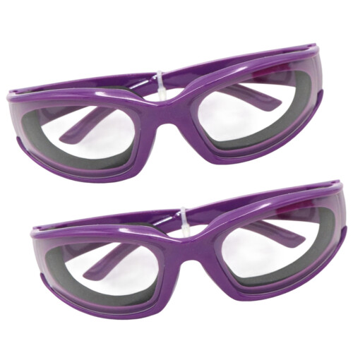 2pcs Protective Sealed Glasses For Cooking Cleaning-lavender