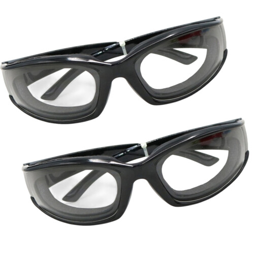 2pcs Multiple Use Onion Goggles Kitchen Safety Glasses-Black