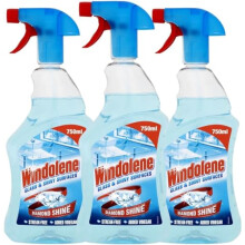 Windolene Glass Shiny Surfaces Diamond Shine Pack 3 x 750ml StreakFree Cleaning for Windows Window cleaner Glass cleaner