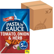 Batchelors Pasta n Sauce Tomato Onion Herb Pasta Ready Meal 99 g Packet Pack of 7