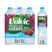 Volvic Touch of Fruit Sugar Free Cherry Flavoured Water 6 x 15
